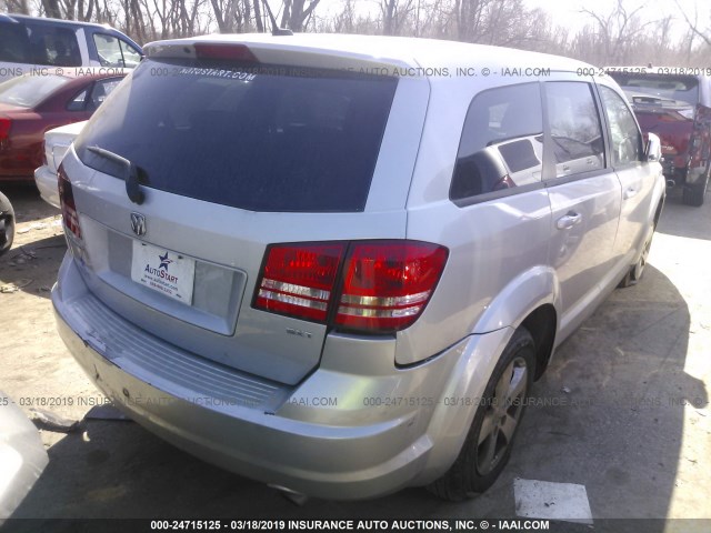 3D4GG57V39T199640 - 2009 DODGE JOURNEY SXT SILVER photo 4