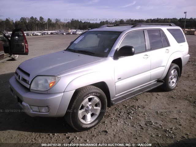 JTEZT14R248004924 - 2004 TOYOTA 4RUNNER SR5/SPORT SILVER photo 2