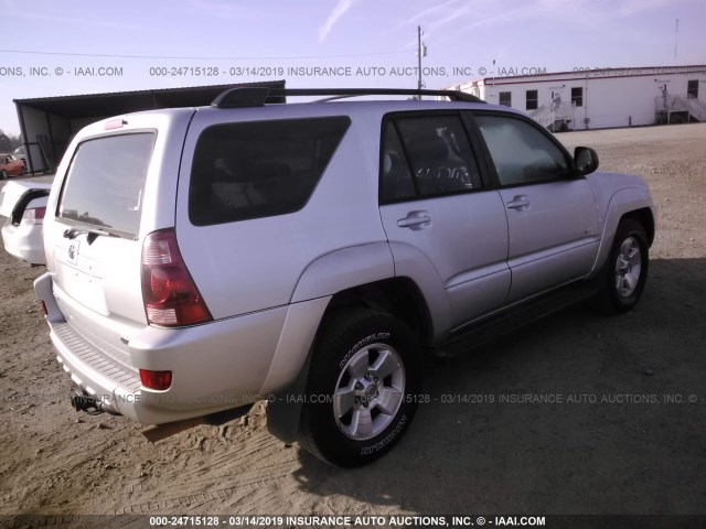 JTEZT14R248004924 - 2004 TOYOTA 4RUNNER SR5/SPORT SILVER photo 4