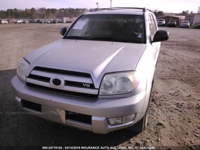 JTEZT14R248004924 - 2004 TOYOTA 4RUNNER SR5/SPORT SILVER photo 6