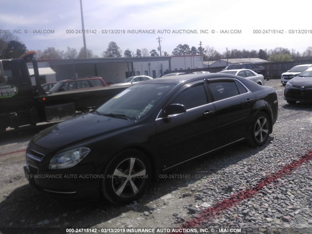 1G1ZJ57B094200528 - 2009 CHEVROLET MALIBU 2LT BLACK photo 2