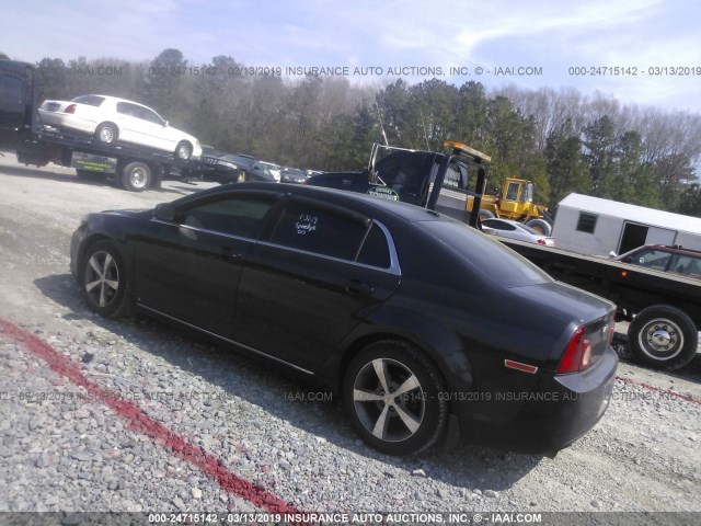 1G1ZJ57B094200528 - 2009 CHEVROLET MALIBU 2LT BLACK photo 3