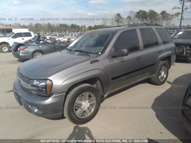 1GNDS13S982105612 - 2008 CHEVROLET TRAILBLAZER LS/LT GRAY photo 2