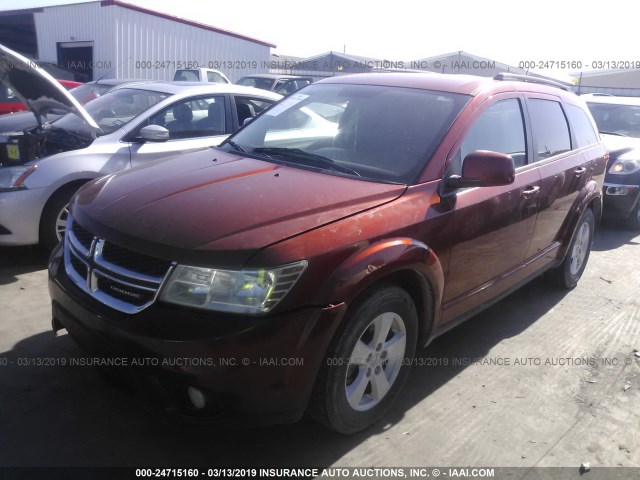 3C4PDCBG9CT387279 - 2012 DODGE JOURNEY SXT ORANGE photo 2