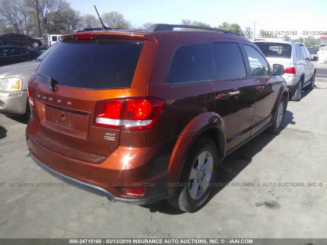 3C4PDCBG9CT387279 - 2012 DODGE JOURNEY SXT ORANGE photo 4