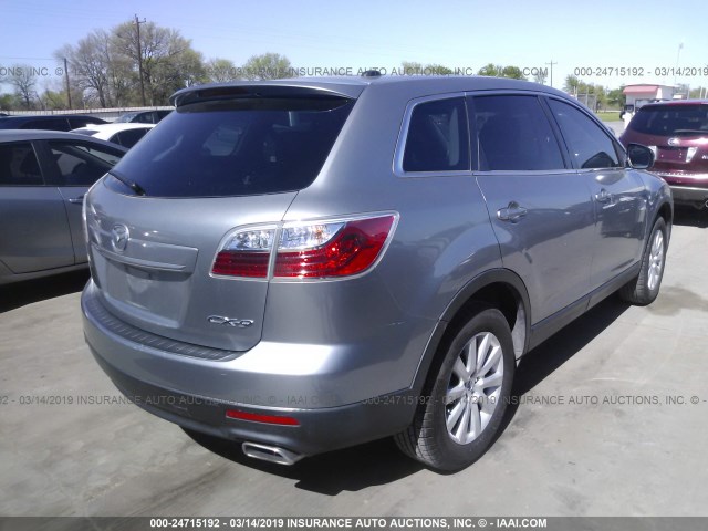 JM3TB2MA8A0207668 - 2010 MAZDA CX-9 SILVER photo 4