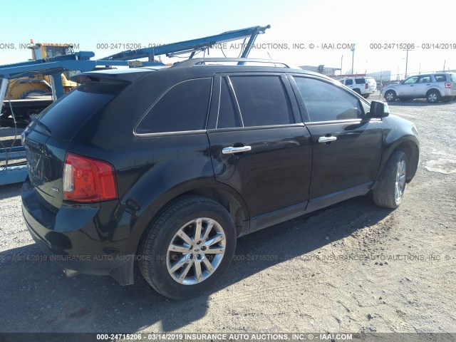 2FMDK3JC3BBA38809 - 2011 FORD EDGE SEL BLACK photo 4