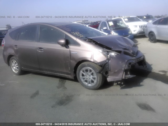 JTDZN3EU3FJ016296 - 2015 TOYOTA PRIUS V BROWN photo 1