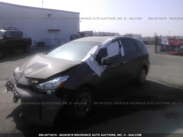 JTDZN3EU3FJ016296 - 2015 TOYOTA PRIUS V BROWN photo 2