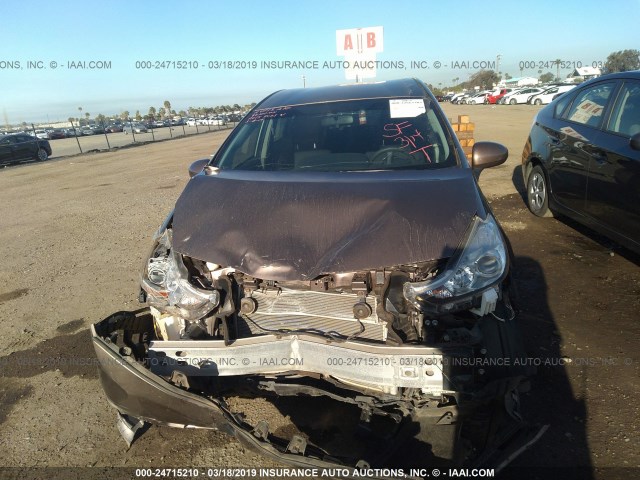 JTDZN3EU3FJ016296 - 2015 TOYOTA PRIUS V BROWN photo 6