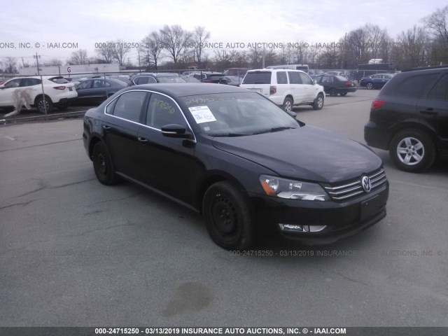 1VWBN7A35DC115156 - 2013 VOLKSWAGEN PASSAT SE BLACK photo 1