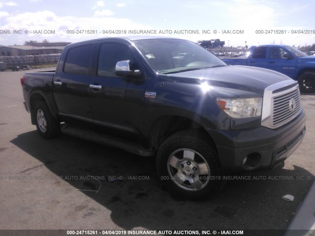 5TFHY5F11AX095718 - 2010 TOYOTA TUNDRA GRAY photo 1