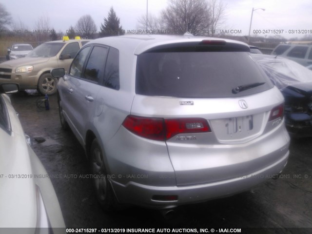 5J8TB18527A008328 - 2007 ACURA RDX TECHNOLOGY SILVER photo 3