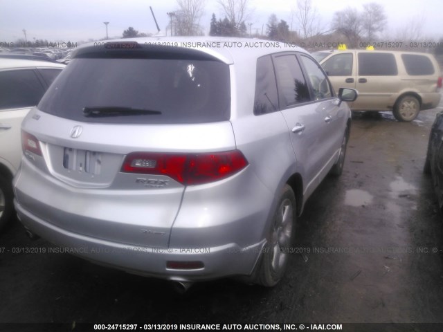 5J8TB18527A008328 - 2007 ACURA RDX TECHNOLOGY SILVER photo 4