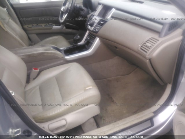 5J8TB18527A008328 - 2007 ACURA RDX TECHNOLOGY SILVER photo 5