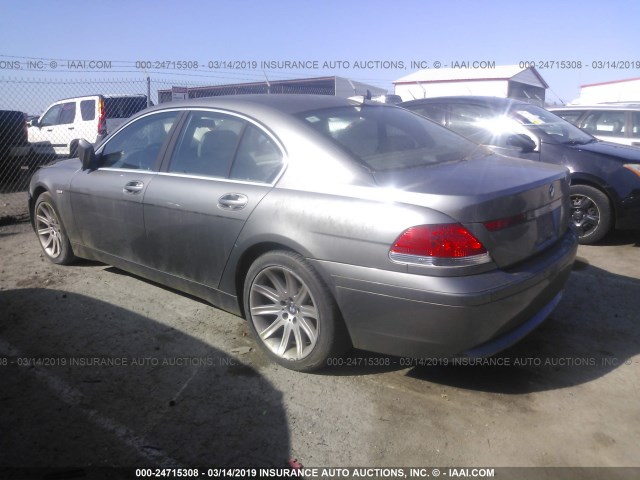 WBAGL63442DP58990 - 2002 BMW 745 I GRAY photo 3