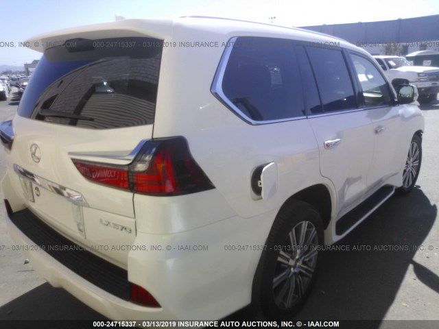 JTJHY7AX1G4210364 - 2016 LEXUS LX 570 WHITE photo 4