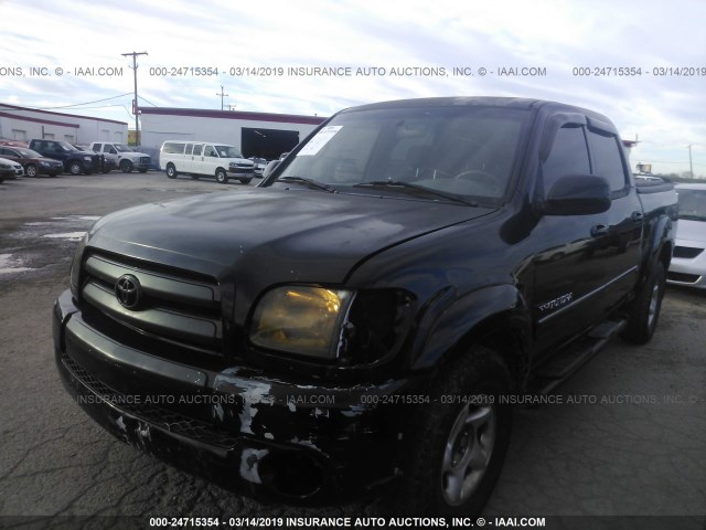 5TBET34174S459541 - 2004 TOYOTA TUNDRA DOUBLE CAB SR5 BLACK photo 2