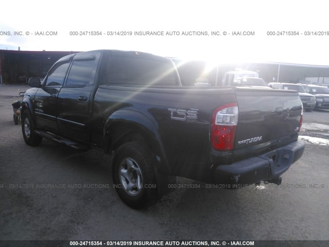 5TBET34174S459541 - 2004 TOYOTA TUNDRA DOUBLE CAB SR5 BLACK photo 3