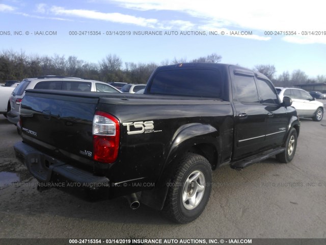 5TBET34174S459541 - 2004 TOYOTA TUNDRA DOUBLE CAB SR5 BLACK photo 4