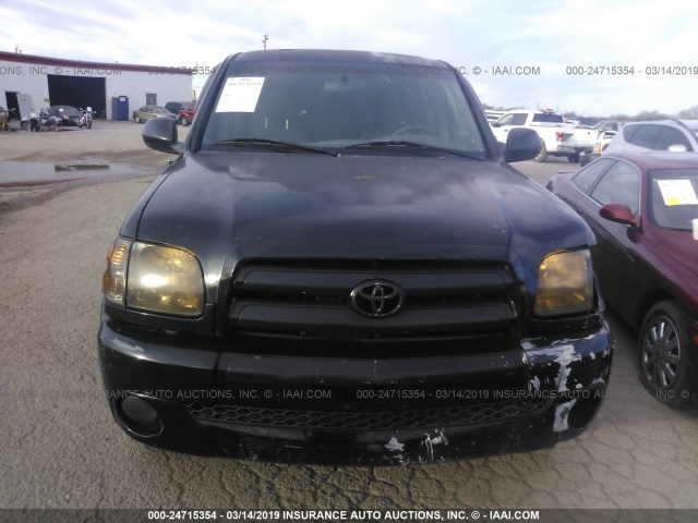 5TBET34174S459541 - 2004 TOYOTA TUNDRA DOUBLE CAB SR5 BLACK photo 6