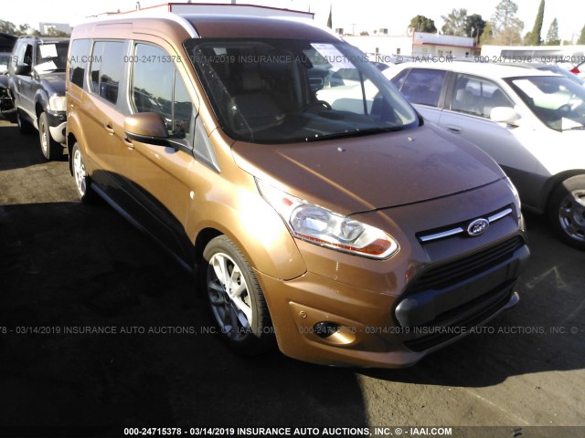 NM0GE9G77E1154713 - 2014 FORD TRANSIT CONNECT TITANIUM BROWN photo 1