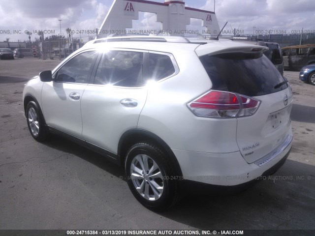 5N1AT2MT8GC797307 - 2016 NISSAN ROGUE S/SL/SV WHITE photo 3