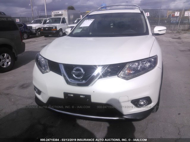 5N1AT2MT8GC797307 - 2016 NISSAN ROGUE S/SL/SV WHITE photo 6