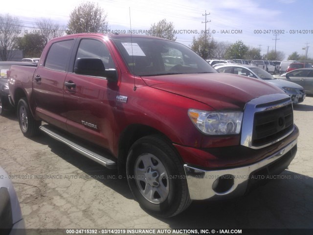 5TFEY5F18CX117056 - 2012 TOYOTA TUNDRA CREWMAX SR5 RED photo 1