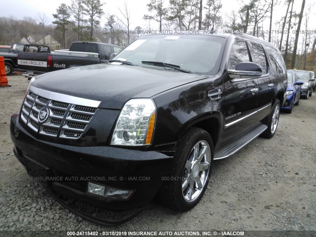 1GYS4HEF6BR103697 - 2011 CADILLAC ESCALADE ESV LUXURY BLACK photo 2