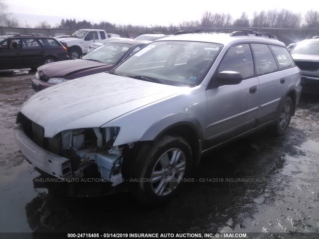 4S4BP61C357369686 - 2005 SUBARU LEGACY OUTBACK 2.5I SILVER photo 2