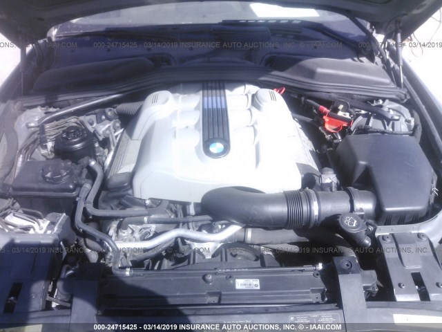 WBAEH73495B193795 - 2005 BMW 645 CI AUTOMATIC Srebrny zdjęcie 10