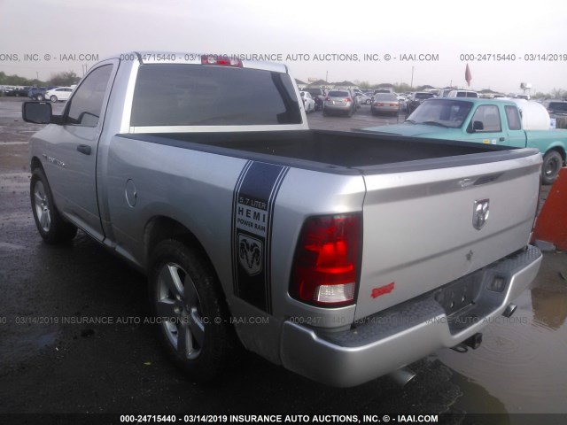 3C6JD6AT1CG124418 - 2012 DODGE RAM 1500 ST SILVER photo 3