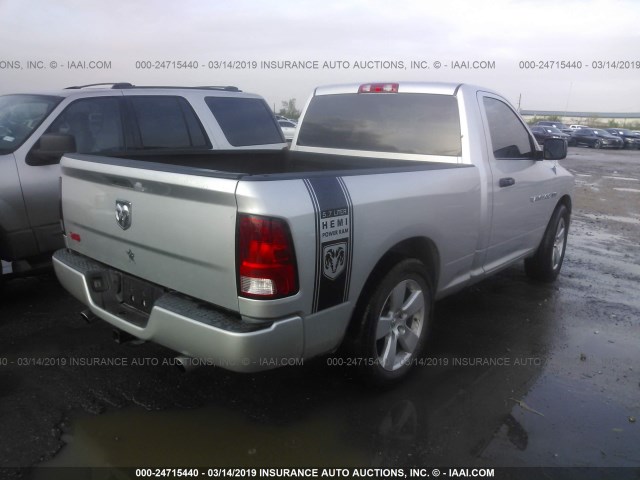 3C6JD6AT1CG124418 - 2012 DODGE RAM 1500 ST SILVER photo 4