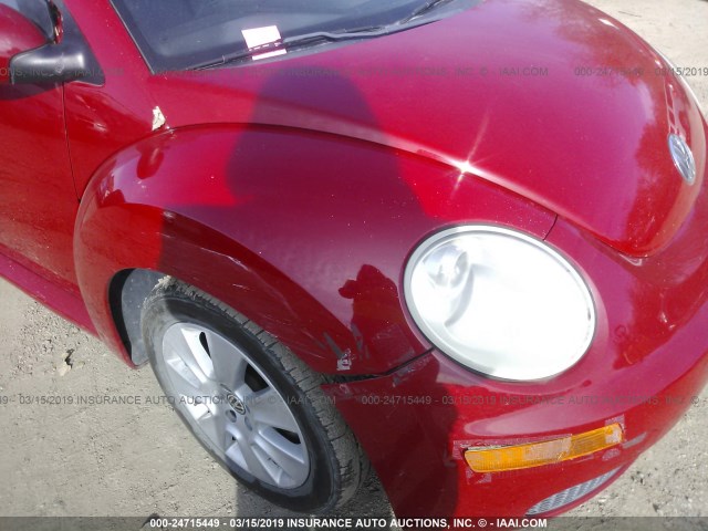 3VWPW31C58M516030 - 2008 VOLKSWAGEN NEW BEETLE S RED photo 6