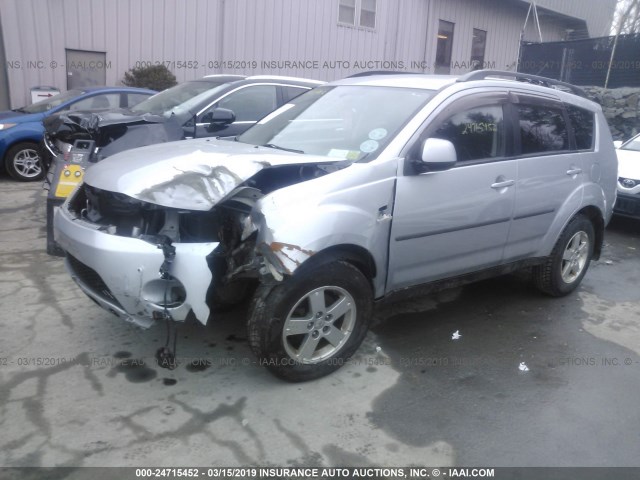 JA4LT21W78Z005877 - 2008 MITSUBISHI OUTLANDER ES SILVER photo 2