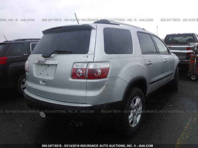 1GKLRKEDXAJ127641 - 2010 GMC ACADIA SL SILVER photo 4