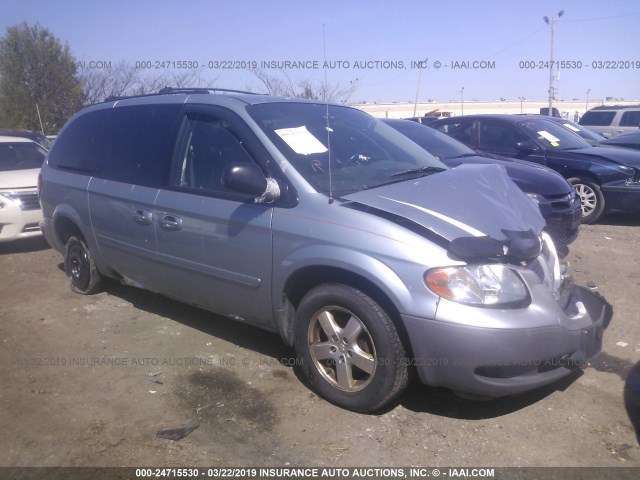 2D4GP44L55R329198 - 2005 DODGE GRAND CARAVAN SXT SILVER photo 1