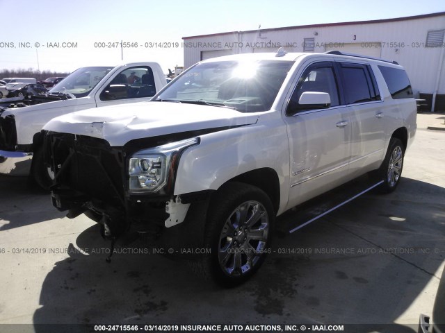 1GKS2JKJ1FR709625 - 2015 GMC YUKON XL DENALI WHITE photo 2