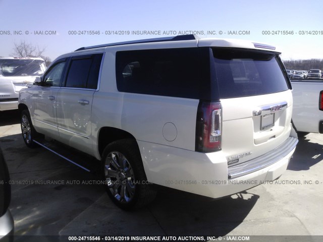 1GKS2JKJ1FR709625 - 2015 GMC YUKON XL DENALI WHITE photo 3