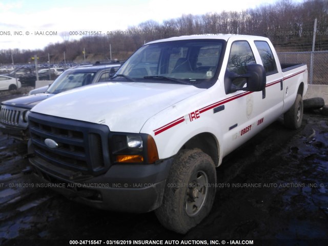 1FTWW31P57EB11615 - 2007 FORD F350 SRW SUPER DUTY WHITE photo 2