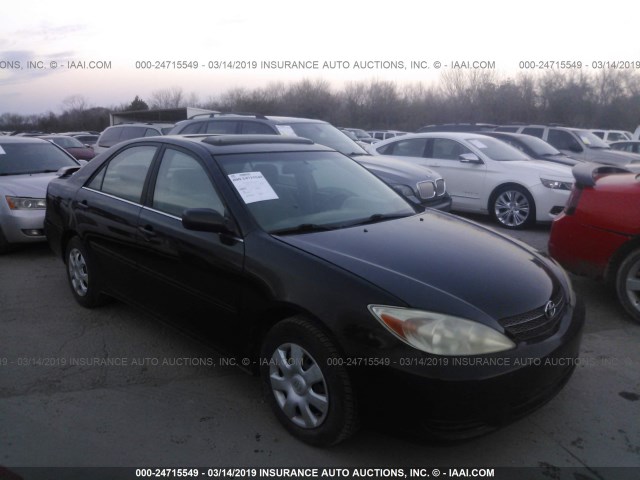 4T1BE32K02U107261 - 2002 TOYOTA CAMRY LE/XLE/SE BLACK photo 1