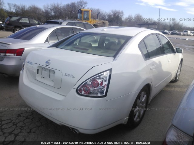 1N4BA41E76C819110 - 2006 NISSAN MAXIMA SE/SL WHITE photo 4