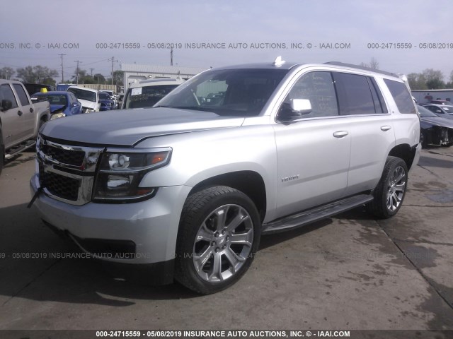 1GNSKBKC9HR349632 - 2017 CHEVROLET TAHOE K1500 LT SILVER photo 2