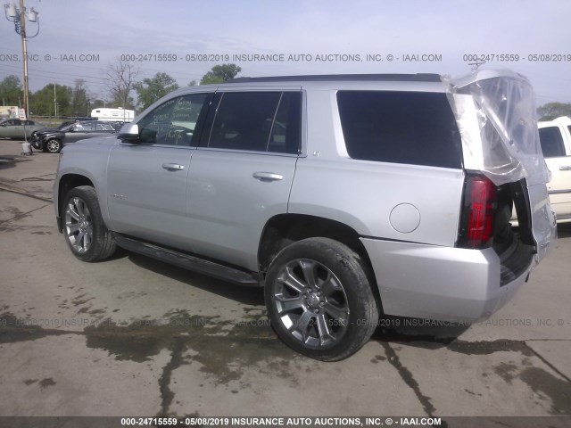 1GNSKBKC9HR349632 - 2017 CHEVROLET TAHOE K1500 LT SILVER photo 3