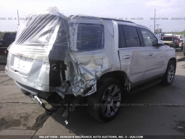 1GNSKBKC9HR349632 - 2017 CHEVROLET TAHOE K1500 LT SILVER photo 4