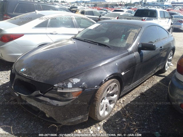 WBAEH13456CR50572 - 2006 BMW 650 I BLACK photo 2