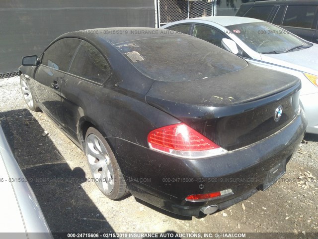 WBAEH13456CR50572 - 2006 BMW 650 I BLACK photo 3