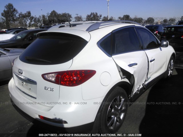 JN1AJ0HP0BM801268 - 2011 INFINITI EX35 JOURNEY WHITE photo 4