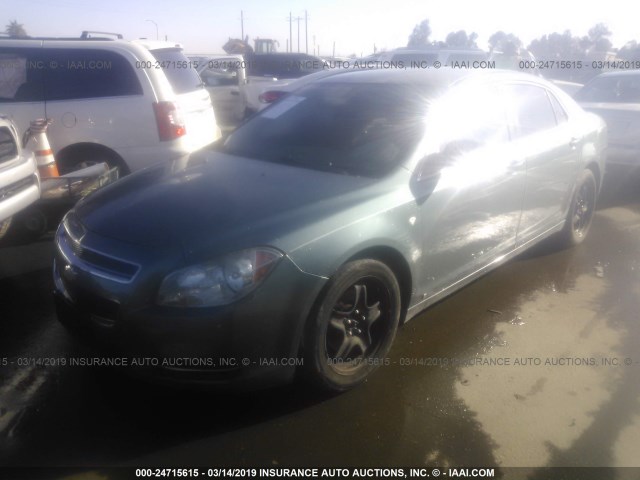 1G1ZG57B29F116956 - 2009 CHEVROLET MALIBU LS TEAL photo 2